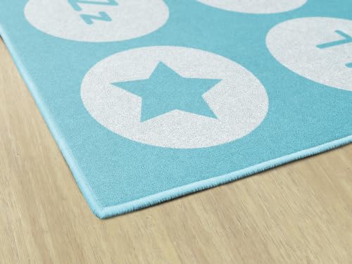 Flagship Carpets Tone On Tone Alphabet Light Blue Educational Area Rug for Kids Room, Children's Classroom, Play Carpet for Teaching and Playroom, 7'6" x 12', Seats 28 by Flagship Carpets - Image 5
