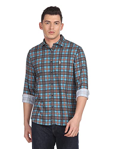 Image of U.S. Polo Assn. Men's Checkered Fitted Shirt