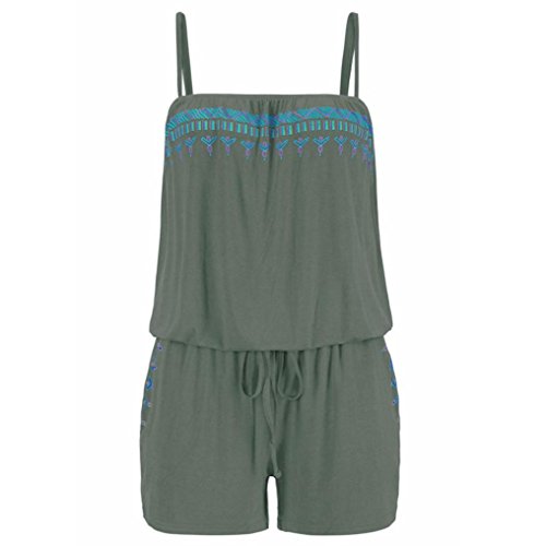 SMARTLADY Mono de Mujer, Correa Cortocircuitos del Mono de los Mamelucos (S, Verde)