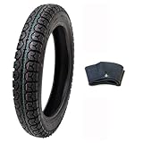 MMG Tire 3.50-16 (100/90-16) with Inner Tube for Motorcycle Scooter Moped Street Front or Rear Performance Tire (P22)