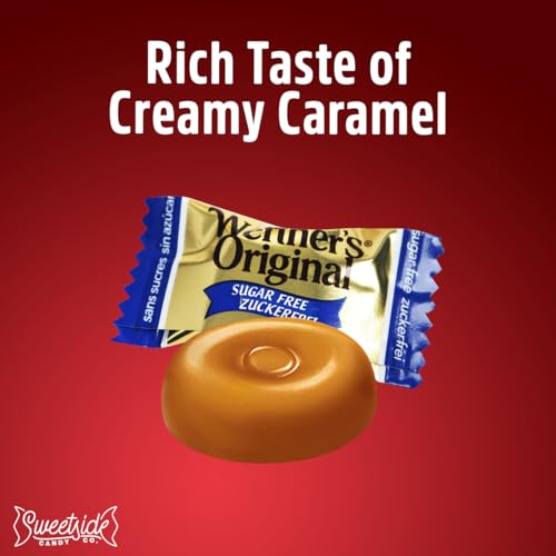 Original Caramel Hard Candies, 2 Pack of Individually Wrapped Sugar Free Hard Candy 7.7oz Each, Ideal Hard Candy for Holiday Treats, Perfect Caramel Candy for Sharing or Stocking Up - image 3