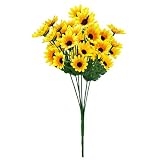 El ramo de girasol artificial es realista, hermosa decoración para su hogar