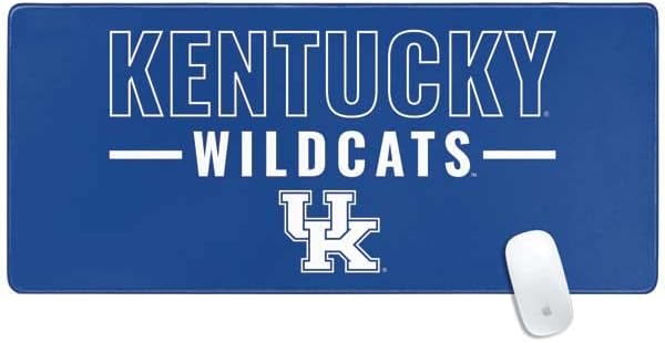 Skinit Extra Large Gaming Mouse Pad - Officially Licensed Kentucky Wildcats Design with Stitched Edges, Waterproof, Non-Slip Rubber Base, Desk Mat for Keyboard & Mouse, 35.75" x 15.4" inches