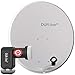 Produktbild DUR-line MDA 80 Hellgrau - Digiatale 2 Teilnehmer Satellitenschüssel Komplett-Anlage mit +Ultra Twin - LNB [Camping, Astra 19,2°, DVB-S/S2, Full HD, 4K, 3D]