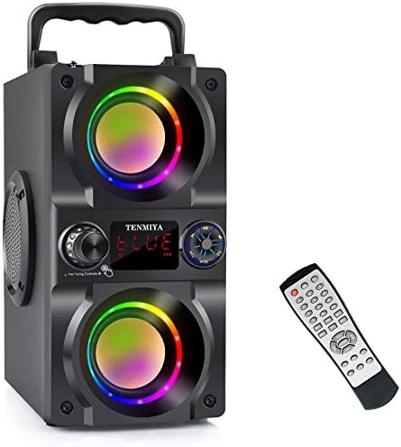 Bluetooth Speakers,40W Portable Bluetooth Speaker Dual Subwoofer,LED Colorful Light,Bluetooth 5.0 Wireless Stereo Party Speaker,10H Playtime Wireless Outdoor Boombox Speaker for Home,Camping,Travel