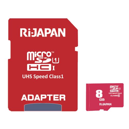 �ERiJAPAN RJMSH008U1-4487 microSDHC�J�[�h �����f�[�^�]�� �}�C�N��SDHC�������J�[�h 8GB SD Class10 UHS class1 UHS-I�Ή� SD�ϊ��A�_�v�^�[�t�� ���[�P�[�X�t Full HD�Ή�