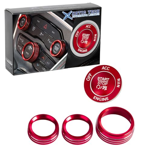 Autocollants de démarrage bouton CA rouge pour Dodge Challenger Charger 2015+ et RAM