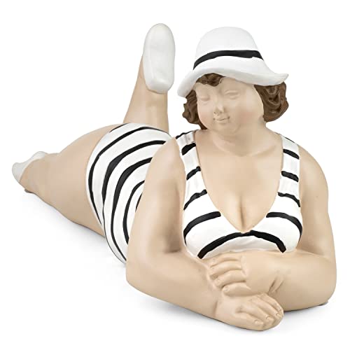 Moritz Pin Up Girl Maritim Frau im Badeanzug liegend Badenixe Polyresin...