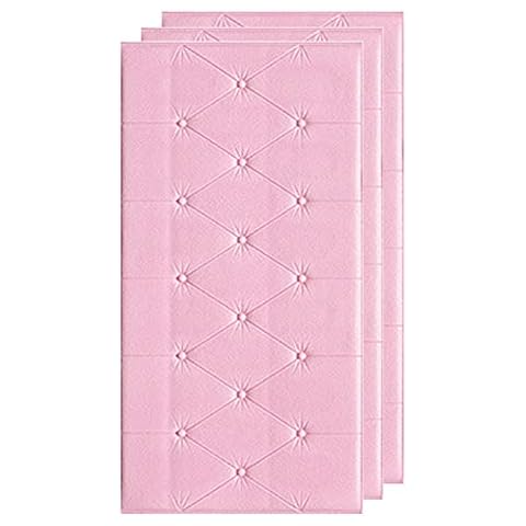 Wall Panels Self Adhesive, Upholstered Wall Panels, 3D Wall Sticker Self-Adhesive Wall Panels Children's Room 3D Wall Sticker Padded Headboard Wall Protection Thick 8mm(Color:D,Size:8pcas) Cover