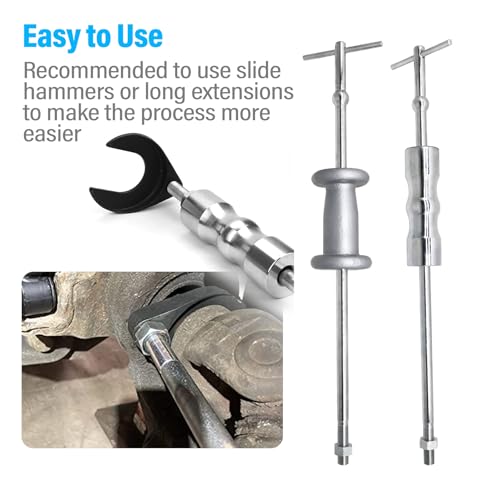 Julaiwy 63mm Inner CV Axle Puller Removal Tool with Nut, Front Wheel Drive Axle Pulley Attachment, CV Joint Fork Adapter Fits Slide Hammers with 5/8"-18 Threads, CV Joint Axle Removing Tool by Julaiwy - Used condition - Image 7