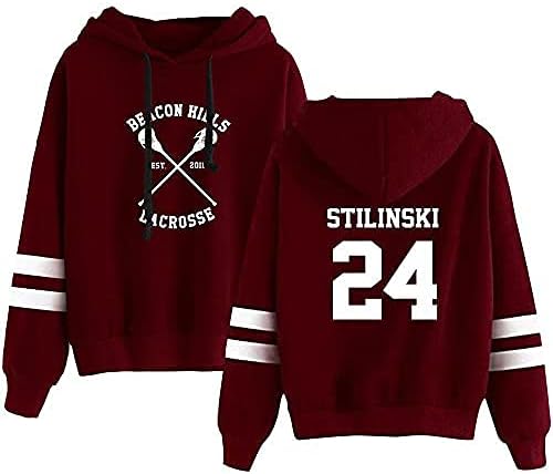 Teen Wolf Hoodie Unisex Pocketless Sleeve Women Men Outwear Harajuku Streetwear Stilinski 24 Fashion Clothes (KB04032-6,M)