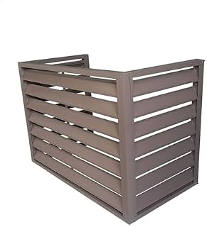 Cubierta de aluminio para aire acondicionado y bomba de calor, cubierta de unidad de aire acondicionado exterior para reducción de ruido y protección, adecuada para unidades divididas y soportes de