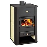 Estufa de leña con caldera trasera para chimenea Multi Fuel Prity S3W17 17+5 kW.