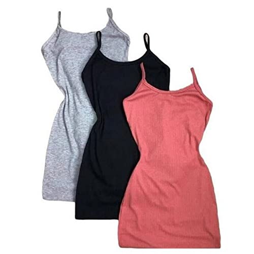 3 Vestido Feminino Tam U Alças Curto Justo Tubinho Sem Bojo