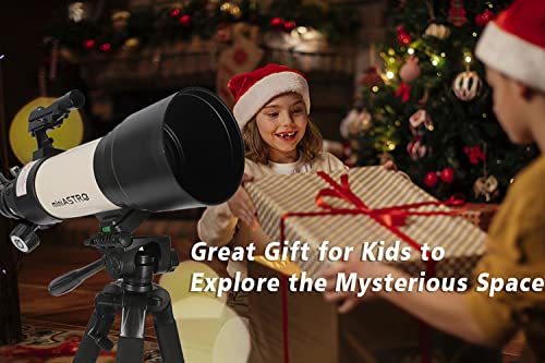 80Mm Refractor Telescope For Adults Astronomy - Professional Astronomical Telescope For Beginners Viewing Planets- Portable And Powerful Telescopes With Adjustable Tripod, Phone Adapter, Easy To Use #TOP7