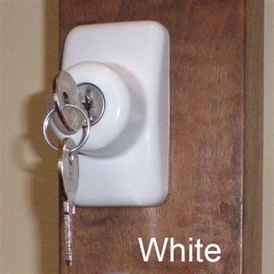 Keyed Storm Door Deadbolt - White-1-1/4 Inch Thick Door