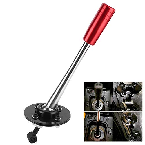 Jopwkuin Gearbox Shifter Lever, Short Shifter with Knob Compatible with 1985-2010 E30 E36 E39 Z3 E46 E34 E6x Z3 (B(red))