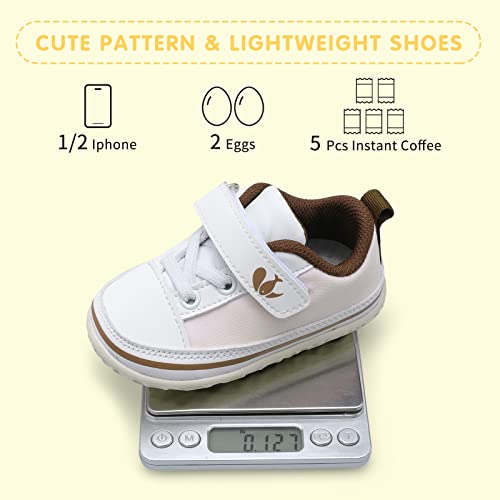 Boys Girls Sneakers Toddler Shoes Soft Rubber Sole Infant Moccasins Newborn Oxford First Walker Crib Shoes Toddler 4 Beige #TOP5