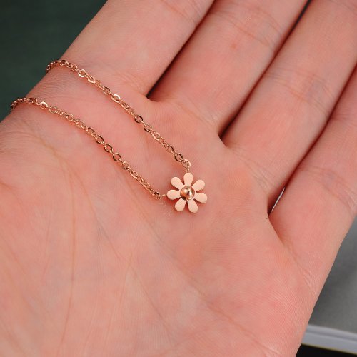 Sunnyhouse Jewelry Lady's Titanium Stainless Steel Pendant Necklace Simple Korean Style In A Gift Box #TOP2