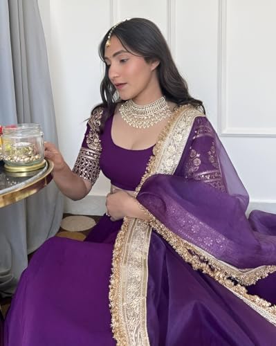KENBANSA purple georgette lehenga choli – image 4
