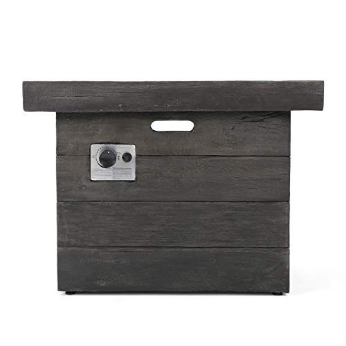 Christopher Knight Home Dakota Magnesium Oxide Square Gas Fire Pit, Grey