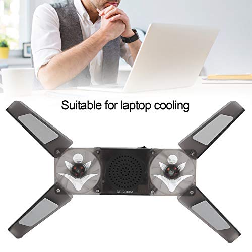 Base enfriadora para laptop con ventiladores LED azules miniatura 6