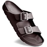 Getac CHANCLAS MUJER, SANDALIAS HOMBRE EVA con Suela Gruesa Antiderrapante PANTUNFLAS Unisex, Doble Broche ajustable Secado...
