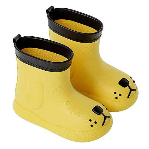 JadeRich Toddler Kids Easy On Waterproof Rain Boots Lightweight Rainboots for Baby Boys Girls2