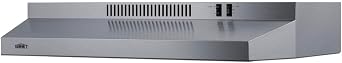 Summit H30RSSADA 30" ADA Compliant, Under Cabinet Convertible Range Hood, White Finish, Top or Rear Exhaust, Two-Speed Fan, Charcoal/Aluminum Mesh Filter, Rocket Switch, TAA Compliant 30 Inch