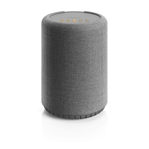 Audio Pro A10 MkII W, WiFi & Bluetooth 5.0 Multiroom-Lautsprecher, 52 W digitale Klasse D, 300 Hz Crossover, AirPlay 2, Google Cast, Spotify Connect, Bluetooth 5.0, Wand-/Deckenhalterung (Grau)