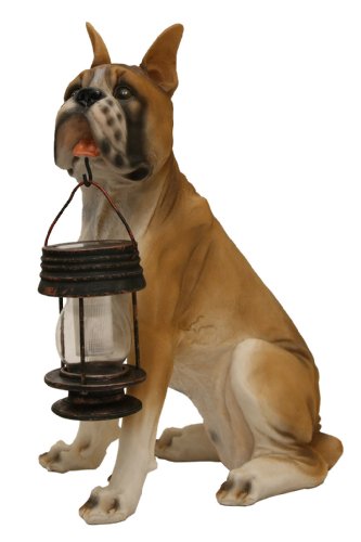 Tricod Boxer Dog with Lantern Solar Light
