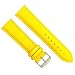 Imagen de diloy Correa de cuero XL para reloj clásico piel vacuno lisa cosida alomada largo especial tallas 10mm 12mm 14mm 16mm 18mm 20mm 22mm 24mm 26mm 28mm 30mm 302EL Amarillo 12mm