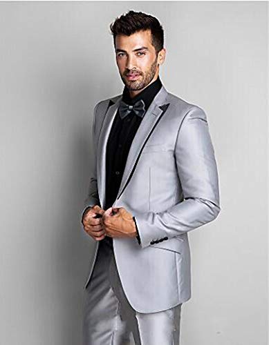 UMISS Męskie garnitury Slim Fit 2 sztuki marynarki i spodni