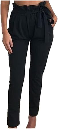 Belt Casual Trousers Multicolor, Pink 