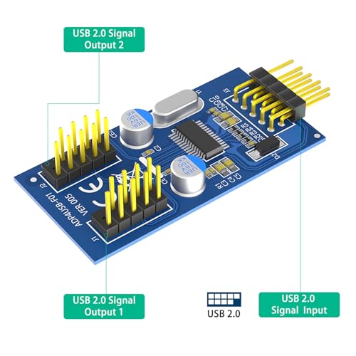 USB 9Pin Expansion Card Female 1 To 2 Female Extension Cable Adapter Circuit Board HUBs HUBs For Desktop Motherboards Computer USB Port Multiplier - Image 3