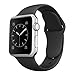 Produktbild Kompatibel mit Apple Watch Armband 38mm 40mm 42mm 44mm SE 40MM Armband Sport Weiche Silikon Apple Watch Ersatz Armband Damen iWatch Armband SE Series 6 5 4 3 2 1 (38mm/40mm-M,schwarz)
