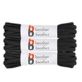 BB BROTHER BROTHER Replacement Oval Half Round Athletic Shoelaces 1/4'' Wide (48'' (122CM), 3 Pairs...