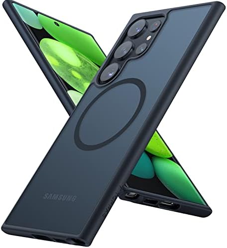 TORRAS Guardian-Mag für Samsung Galaxy S23 Ultra Hülle, Schwarz | (Super Magnetkraft & Militärischer Schutz) Extrem Stoßfest für Samsung S23 Ultra Hülle