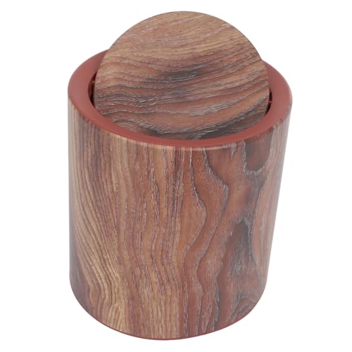 Parliky Pattumiera in Legno con e Coperchio Ribalta Cestino Medio per Cucina Ufficio e Camera da Letto Finitura Effetto Naturale Facile da Pulire e Resistente