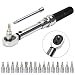 Produktbild Drehmomentschlüssel Set, POWERAXIS Drehmomentschlüssel Fahrrad & Motorrad 1/4, 2-20 Nm Innensechskant mit Umschaltknarre,Verlängerung Hex,Torx Bits Fahrradreparaturwerkzeuge Schraubenschlüssel