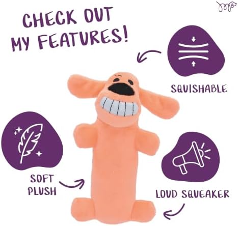 Multipet 오리지널 Loofa 강아지 플러시 장난감 - 삑삑이 강아지 장난감 — 사진 4