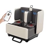 COMFIER 2-in-1 Shiatsu Foot Massager&Foot Rest,Foot and Calf Massager with APP Control,Heated Feet Massager for Foot Pain Relief,Gifts for Men Women