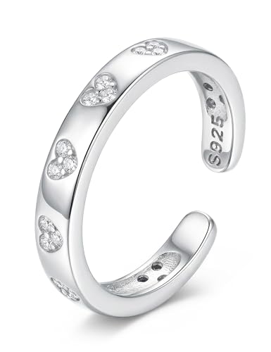 Image of MILACOLATO 925 Sterling Silver Toe Rings for Women Adjustable Open Toe Ring