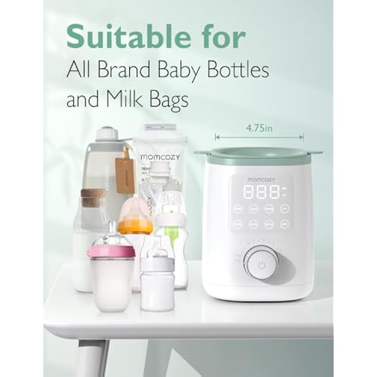 Momcozy Baby Bottle Warmer for Breast Milk Formula Food, Fullest Nutrients Preserved, Fast Heat, Night Light for Nighttime Breastfeeding, One-Touch Easy Use, Newborn Essentials Supplies Gift for Mom