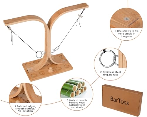 Enrichoice Beautiful Butterfly Shape Ring Toss Games for Adults - Perfect for Parties and Outdoor Fun! | Wooden Hook and Ring Game for Bars, Home, Patio Decor | Great Yard Games