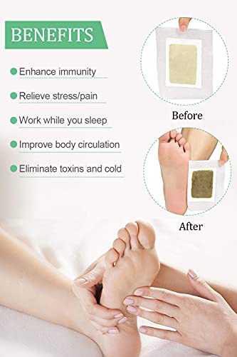 Foot Pads | Ginger Foot Pads For Your Good Feet | Foot And Body Care | Apply, Sleep & Feel Better | All Natural & Premium Ingredients For Best Combination & Results | 20 Pcs #TOP3