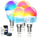 Aigostar Bombilla inteligente E14, G45, 6.5W, 555 LM, 4Uds