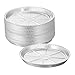 Produktbild Relaxdays Aluschalen rund, 50er Set, H x D: 2,5 x 27,5 cm, Backform Linzertorte, Tropfschalen indirektes Grillen, Silber