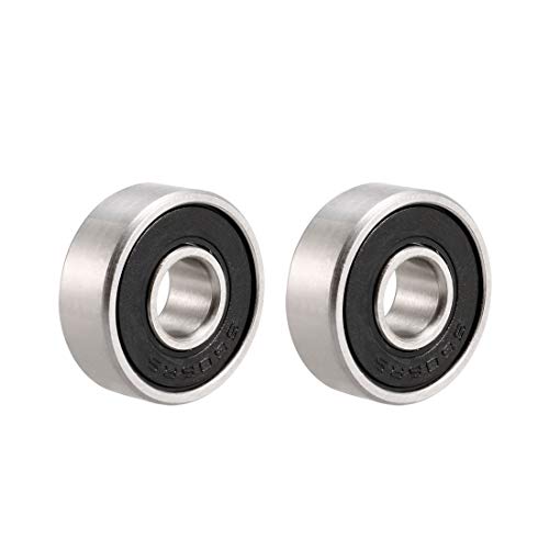 Image of sourcing map S606-2RS Stainless Steel Ball Bearing 6x17x6mm Double Sealed 606RS Bearings 2-Pack