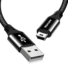 AGVEE 2 Pack 3.3ft Replacement for Garmin Nuvi GPS Charger Data Cable Gpsmap Charging Cord, TI-84 Plus/CE/C Silver, Blue Yeti USB Microphone/Pro Mic, for Canon IFC-400PCU/300PCU/200U, Black